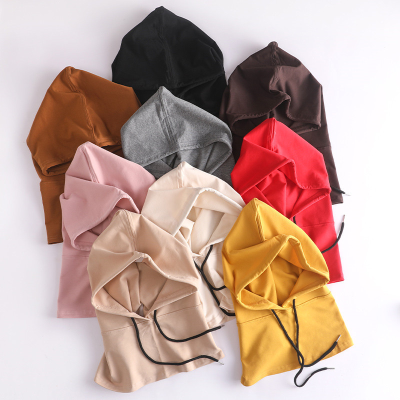 Pure Cotton Sweatshirt Hat for Spring and Summer, Unisex Knitted Headwrap, Neck Warmer, Ear Protection, Hooded, Windproof and Warm Pure Cotton Sweatshirt Hat for Spring and Summer, Unisex Knitted Headwrap, Neck Warmer, Ear Protection, Hooded, Windproof and Warm