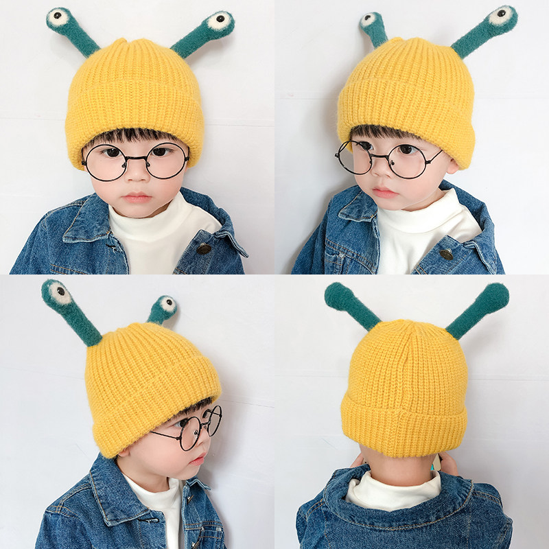 Children's hat Korean version of autumn and winter super cute cartoon cute baby wool hat for boys and girls to keep warm baby cap