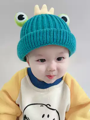 Baby autumn and winter hat thickened cute super cute warm cartoon infant wool hat for men and women children knitted hooded hat