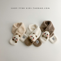 Baby scarf autumn and winter cute super cute panda style plush scarf for boys and girls winter warm baby scarf