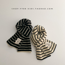 Korean style plaid childrens wool scarf knitted winter new baby warm neck wrap for men and women baby windproof neck scarf