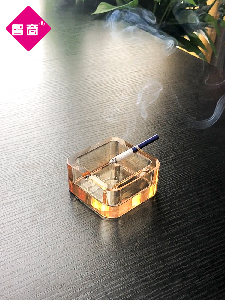 Creative ashtray Personality household living room glass ashtray Office European style trend ashtray Nordic small