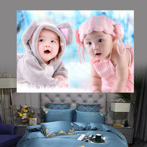 Beautiful Baby Portrait Wall Sticker Boy Painting Baby Dragon Pineapple bb sticker painting early to teach the new wedding house Prospective Mom Placement Patch