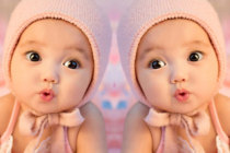 Twin baby painting poster mixed blood baby wall sticker men and women bbdoll picture early education bedroom pregnant woman Dragon Phoenix