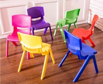 Thickened kindergarten plastic chair early education childrens backrest anti-slip chair household baby dining chair primary school student bench