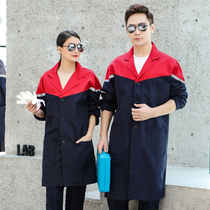 Work clothes blue coat mens and womens long wear-resistant dust-proof warehouse handling labor insurance clothing factory workshop smock laboratory