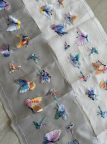 Organza machine embroidery butterfly cuff embroidery piece imitation Suzhou embroidery small butterfly embroidery clothes decoration butterfly