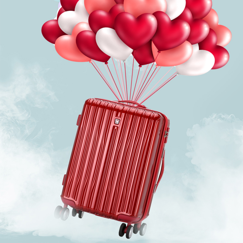 OIWAS Lalever Box Female Universal Wheel 20 Inch Boarding Suitcase Man 25 Inch Password Leather Case Suitcase Wedding box