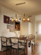 2026 New Model Nordic French Style Nanyang Style Living Room and Bedroom Solid Wood Eye-Protection Pendant Light with Amber Glass Lampshade