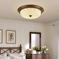 2026 New Model Vintage Modern Minimalist Crystal Sand Glass Lampshade Ceiling Light for Living Room, Bedroom, and Entryway