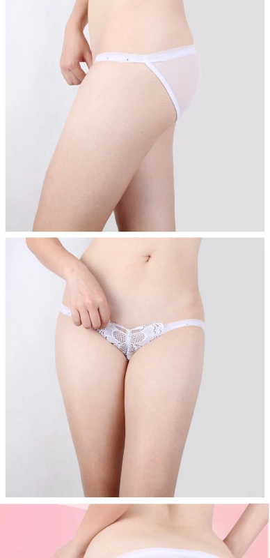 Đồ lót phụ nữ hình chữ T đồ lót ren lưới trong suốt sexy cám dỗ Quần thông dài 6 màu * 2139 - G-string