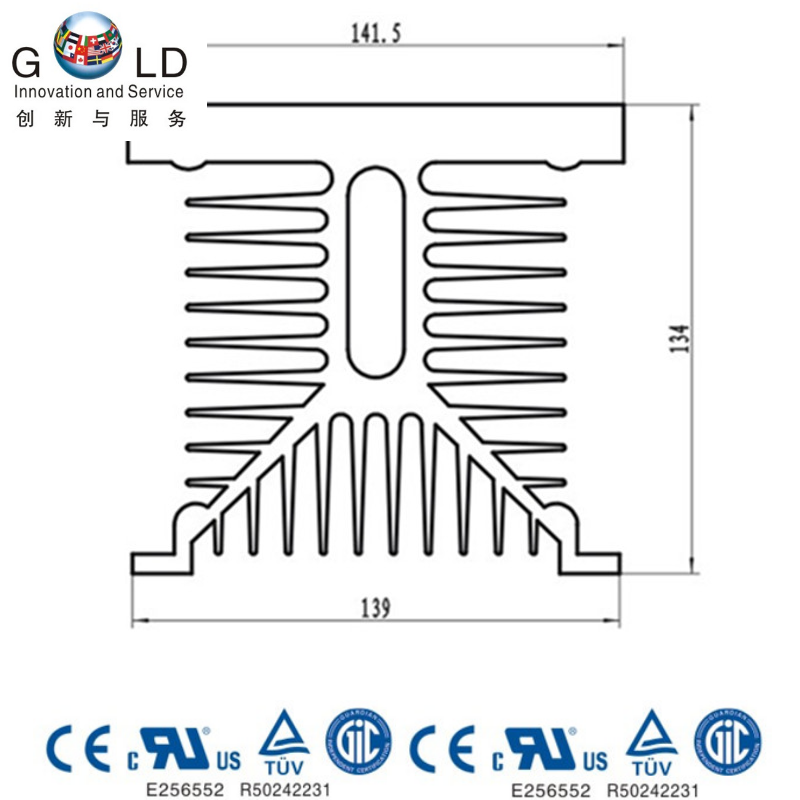 Jiangsu solid manufacturer direct sales radiator W100 type adapted to a three-phase solid state relay of more than 100A