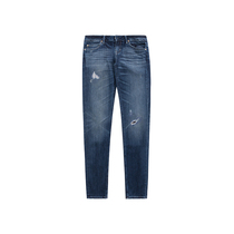 Special cabinet LEE womans body straight cylinder breaking hole washed stone grinding denim jeans spring and summer tide L161106603GH