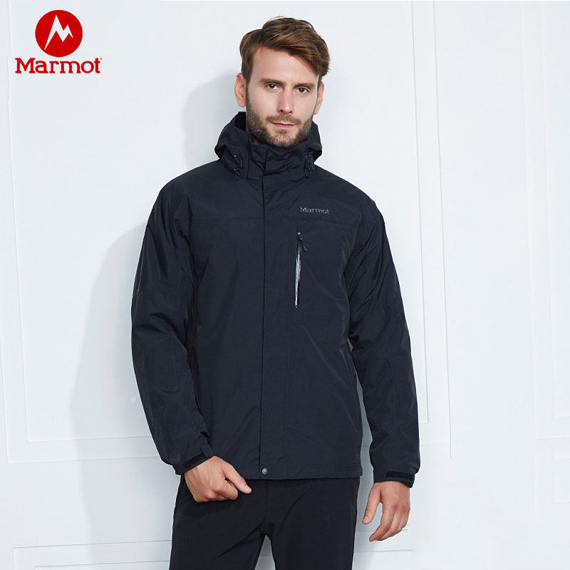 Vietnamese-made marmot sports outdoor winter windproof warm and breathable men's fleece three-in-one storm jacket L40460