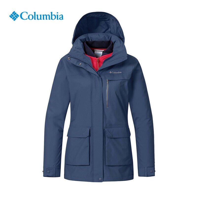 Colombia outdoor woman in autumn and winter to hold the heat coat and waterproof three-in-one sub - coat PL 7209
