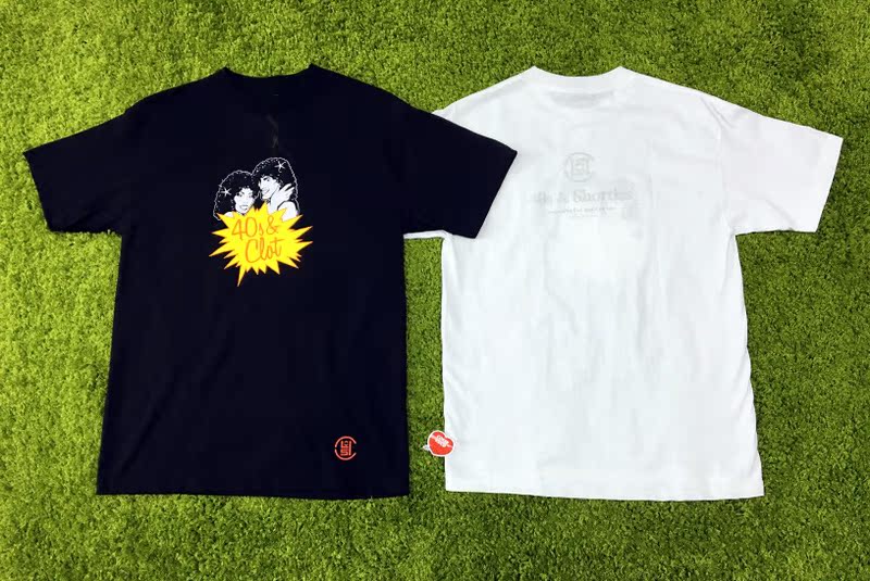 [coker现货]Clot x 40S Shorties巴黎限定 爆炸头 edc亲签短袖T恤