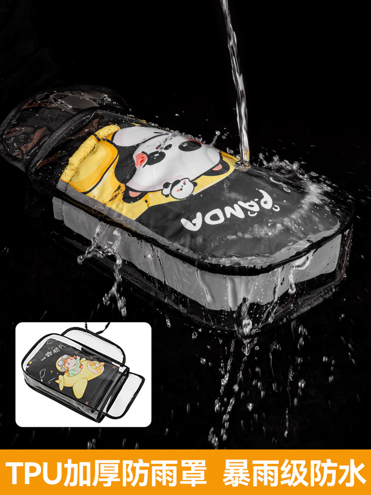 Electric Vehicle Handlebar Covers for Winter Warmth, Battery Motorcycle Gloves, Cold-Proof, Waterproof, Windproof, Electric Vehicle Handlebar Cotton Cover