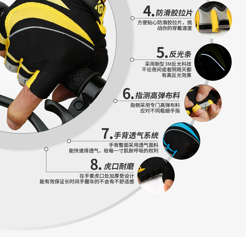 Gants pour vélo mixte COOLCHANGE - Ref 2242839 Image 11