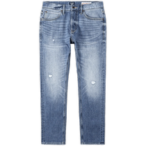 Lee mall same style 24 autumn and winter new product 709 slim mid-waist tapered 101 medium light blue mens jeans casual trend
