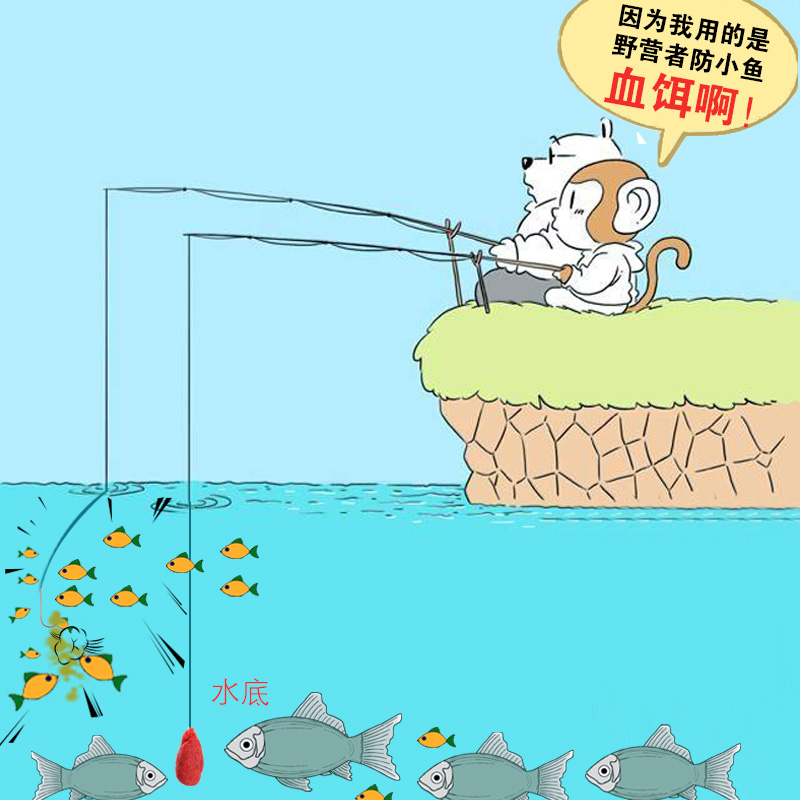 野营者 鱼饵野钓鲫鱼鲤鱼防小鱼食钓饵黑坑血饵渔具钓鱼用品饵料
