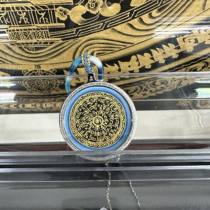 Regong hand-painted thangka six-character mantra pendant