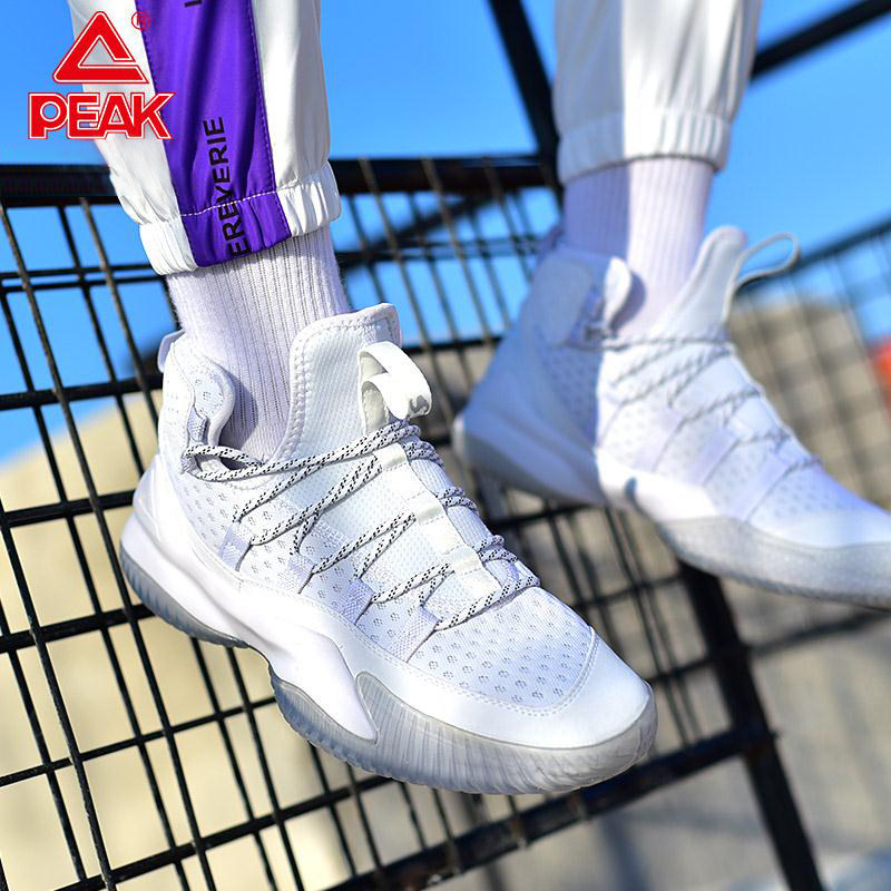 Peak 2020 new men's shoes basketball shoes sports shoes male students high-top wear-resistant concrete winter breathable black