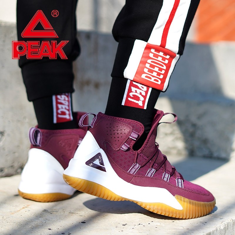 Peak 2020 new men's shoes basketball shoes sports shoes male students high-top wear-resistant concrete winter breathable black