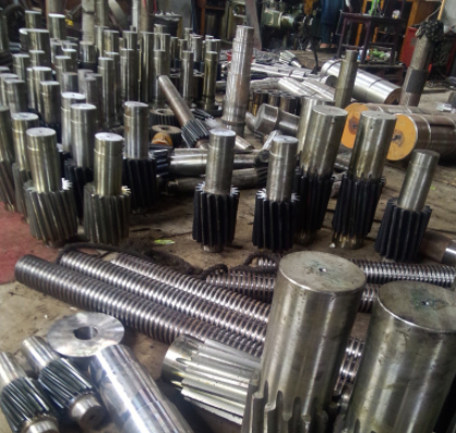 Speed reducer electric roller accessories machined gear shaft casting piece round steel piece carburizing quenching tuning high frequency