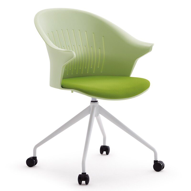 Green office chair conference chair ergonomic computer chair comfortable sedentary meeting chair pulley work chair training chair