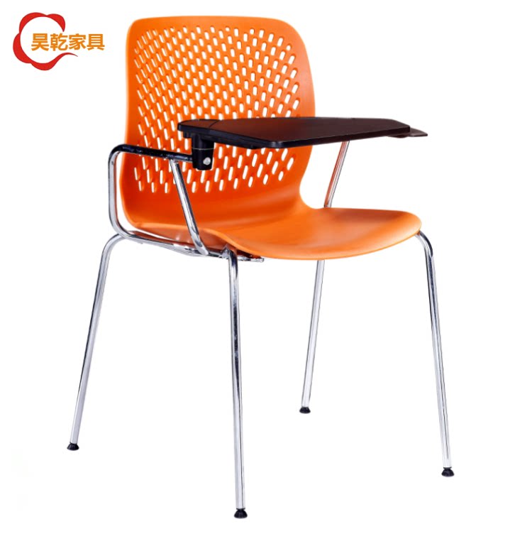 Thickened Breathable Plastic With Writing Board Training Chair Office Chair With Wheels Mobile Meeting Chair Bookchair Record Chair