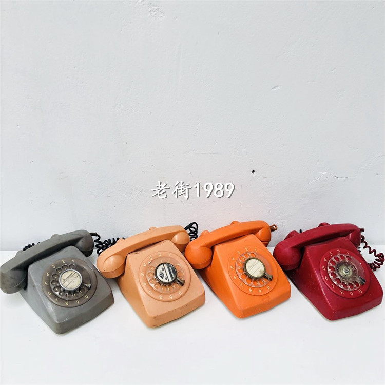 Shanghai dial old phone landline Color fresh landline Nostalgic collection Satellite phone decoration collection