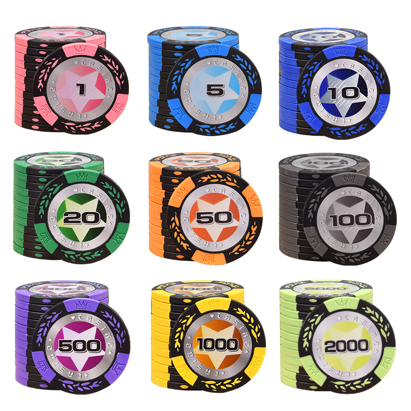 Royal Holy Mahjong chip coin high-end wheat ear chip coin Texas Hold'em baccarat code sub card chess and card chip