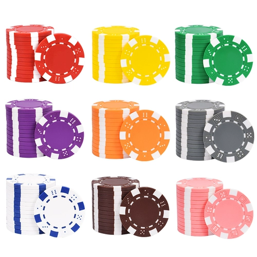 Чип чип -токенов с чипсом на лице высокий токен с высоким содержанием покерных чипов Техас Баккара Кемах Кепса КОД КОДИ