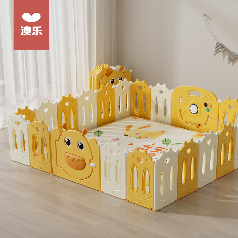 Ole Bee Folding Baby Play Fence Fence Fence Baby Crawling Mat Indoor Home Floor