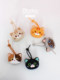 Q version uncle original cat cartoon silicone coin wallet pendant cute children's Bluetooth headset coin storage bag
