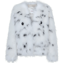 Zoya Weekend 2023 Winter New French Sweet Contrast Color Polka Dot Princess Fox Fur EJWDDZ59