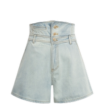 Zoya Weekend 2024 Summer New Fashion Design High Waist Versatile Wide Leg Denim Shorts EJWEBW15