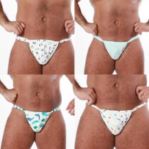 日本制造PROPAGANDA男士低腰三角黑猫裈全棉材质自由绑带设计款