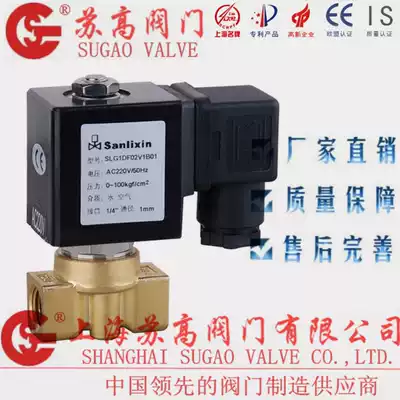 Wrought copper SLG high pressure 100KG normally closed solenoid valve high pressure water air solenoid valve SLG1DF02V1B01
