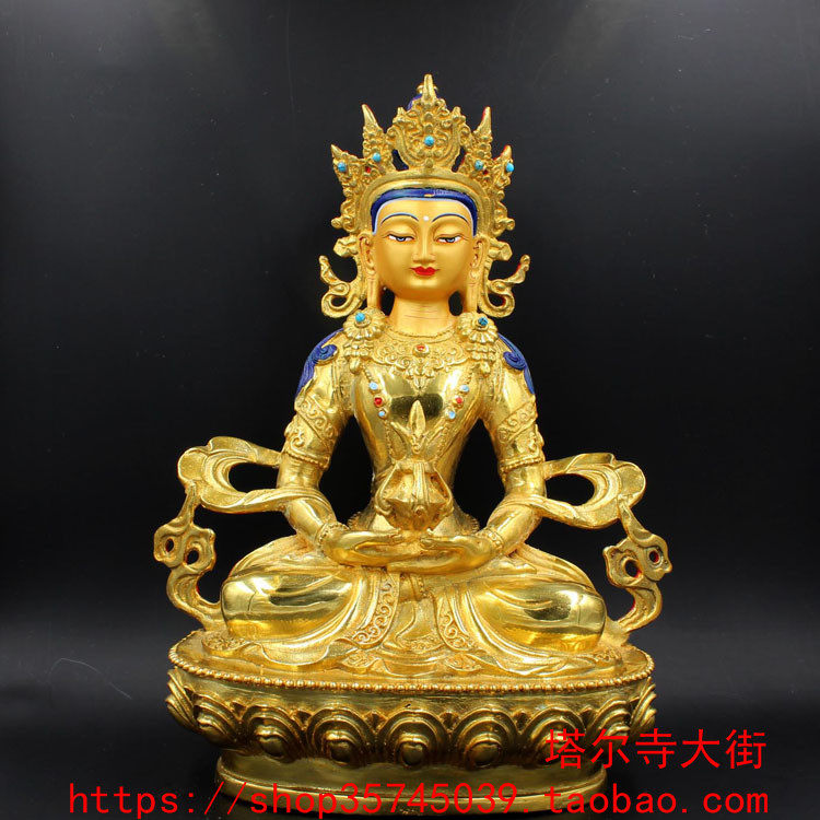 The 45 cm (45 cm) of the Golden Longevity Buddha's Self-Tal Monastery Size 5 (45 cm) has been loaded with mascots