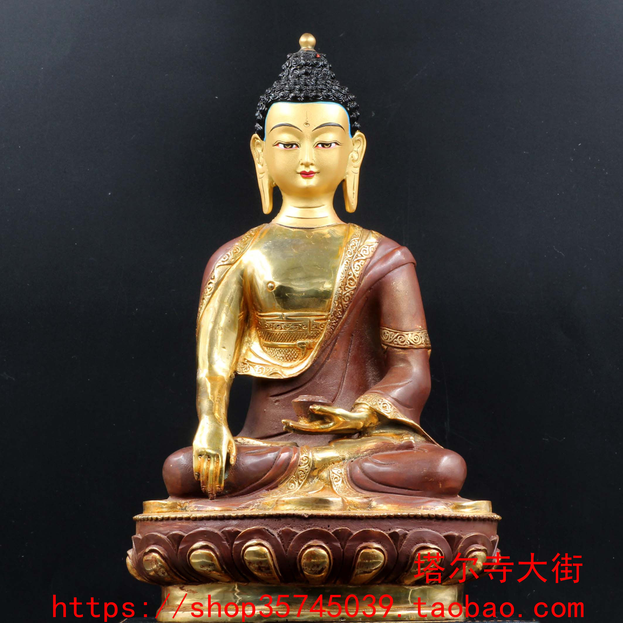 Semi-lau Kim Sakyamuni Buddha's Buddhas from Tartal Temple Size One-foot-five (45 cm) has been loaded with mascots