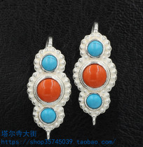 Sterling silver earrings earrings handmade inlaid simulation gem earrings hidden jewelry non-fading 1l