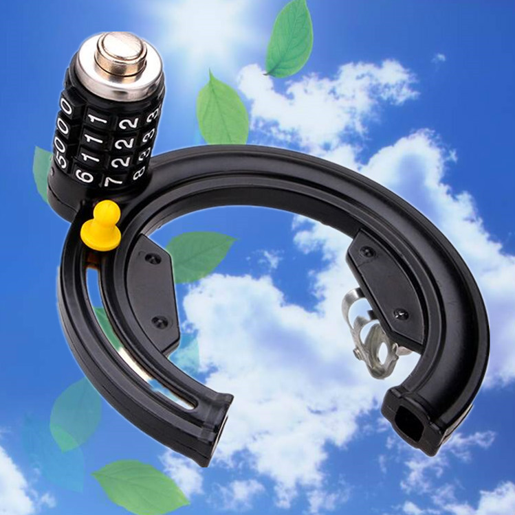 Share Bike Black Code Lock Horseshoe Lock Anti Theft Mountaineering Bike Code Lock OFO Code Lock Small Yellow Car