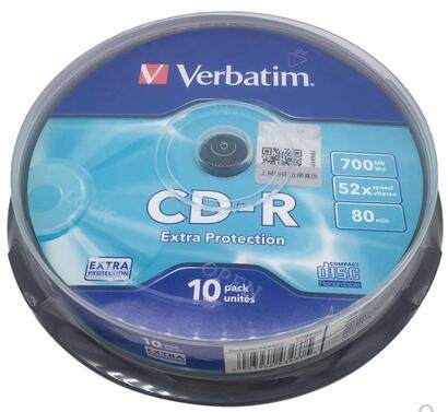 Verbatim Burn Disc CD-R Blank Disc 10 sheet load 52X Burn Disc On-board CD Disc without distortion disc cd disc