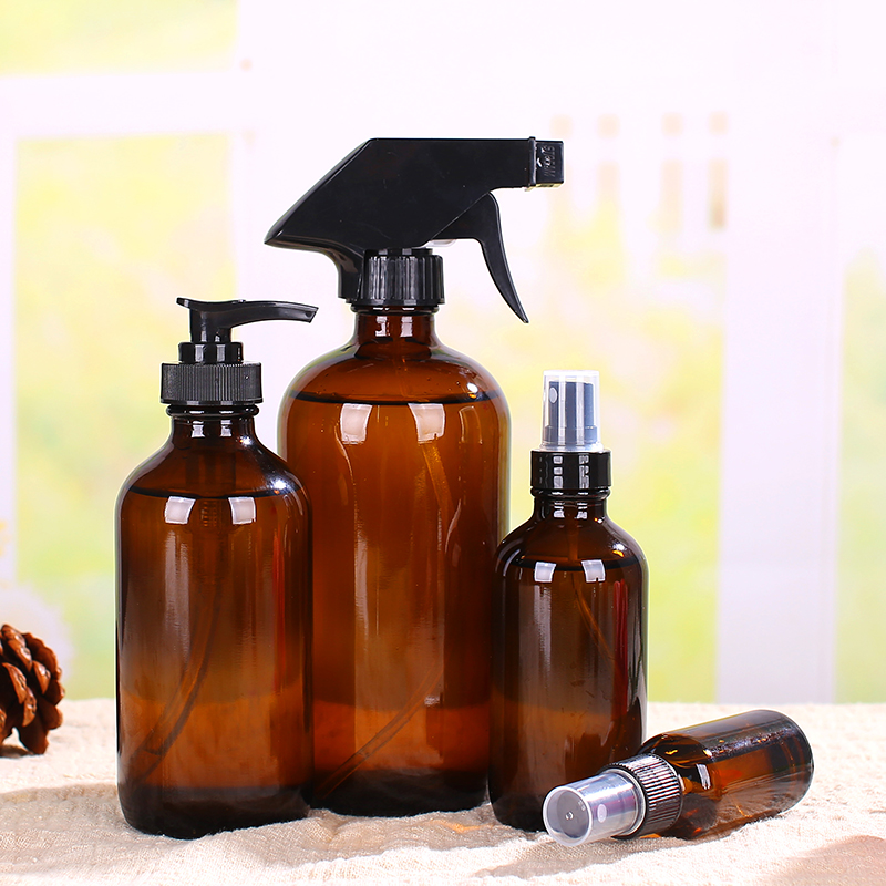 Poston Tea Color Glass Shading Essential Oil Pure Dew Spray Drug Water Bottle Lotion Cosmetics Split Bottle Mouth Serve Liquid Bottle