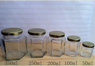 Manufacturer direct 6-seamed glass bottle honey bottle Bottle Sauce Bottle of Rotten Milk Bottle Jam Bottle Glass Storage Jar