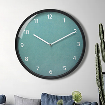  Watch wall clock Living room modern simple atmosphere creative mute household light luxury Nordic quartz clock Bedroom wall clock