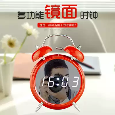 Jibang Nordic simple perpetual calendar electronic clock alarm clock living room silent home wall clock desktop luminous clock clock clock