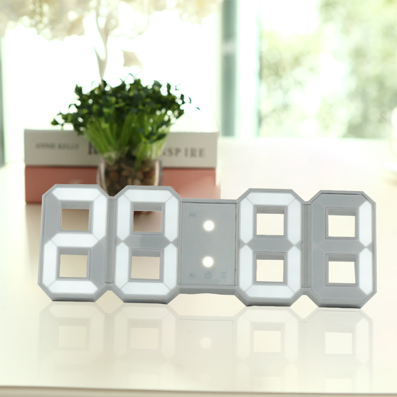 Perpetual calendar Electronic clock Silent clock clock Wall clock Home living room creative alarm clock Student with smart luminous clock