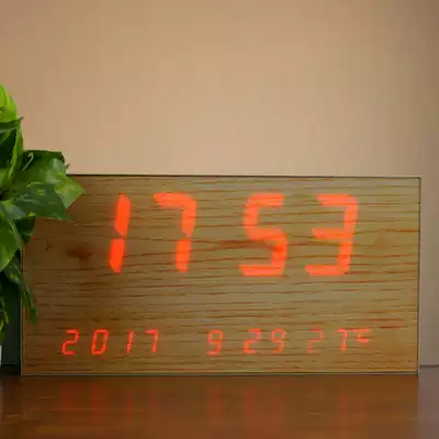 Jibang Nordic simple perpetual calendar electronic clock alarm clock living room silent home wall clock desktop luminous clock clock clock